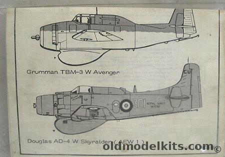 Airmodel 1/72 TBM-3 R  /  TBM-3 U  / TBM-3 W  / AD-4 W  (AEW 1) Conversion Set - Bagged, 109 plastic model kit